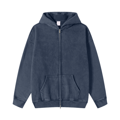 BLANK ZIP-UP HOODIE (ROYAL BLUE)